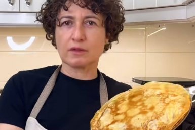 Елена Ландэ скриншот из видео. соцсети Елены Ландэ
