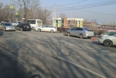 Место ДТП тг-канал (18+) полиции Приморского края