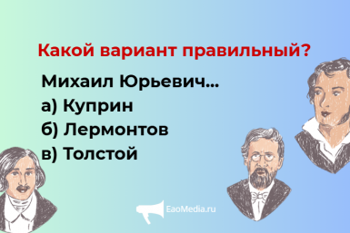 Вы не отличите Пушкина от Лермонтова, если завалите этот Тест. Проверьте свои знания