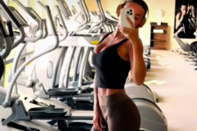 Анна Седокова в спортзале стоп-кадр из видео. соцсети певицы