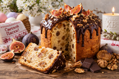 Кулич с инжиром от Волочковой Создано при помощи ИИ