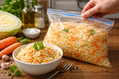 Капусту больше не квашу - пихаю в пакет, и хрущу закуской уже через 2 дня: без гнета и вони