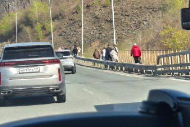 Пассажиры автобуса пошли пешком из-за ДТП на Русском острове ИА PrimaMedia