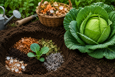 Кочаны по 11 кг - все дело во "вкусной" лунке во время высадки рассады: сыплю обычный "мусор"