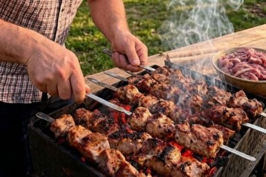 Шашлычники это скрывают: И их мясо никогда не пригорает - получается с румяной корочкой