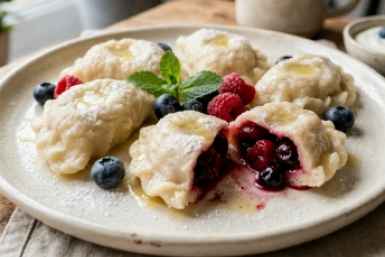 Не вареники, а чистое блаженство: секрет пышного творожного теста и сочной ягодной начинки