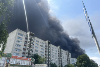 Кадры с места сильного пожара на севере Ставрополя ИА Stavropol.Media