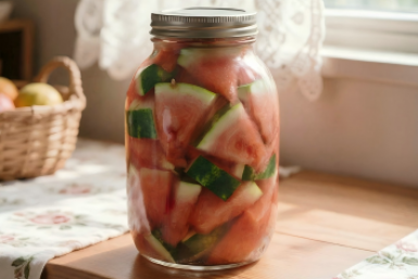 Сохраняю кусочки лета на зиму — мариную арбуз, и он как свежий, только вкуснее
