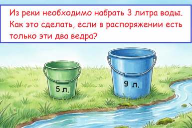 Кто не догадается — отправим в первый класс: коварная задачка про два ведра и 3 литра