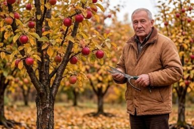 Только 3 вида веток: Как я обрезаю яблони осенью - советы для классного урожая