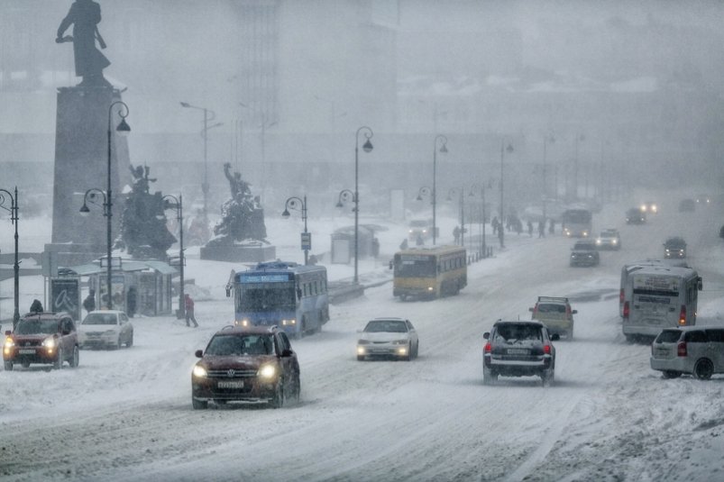 Сильный снегопад нанесет удар по Владивостоку 8 марта - прогноз по часам