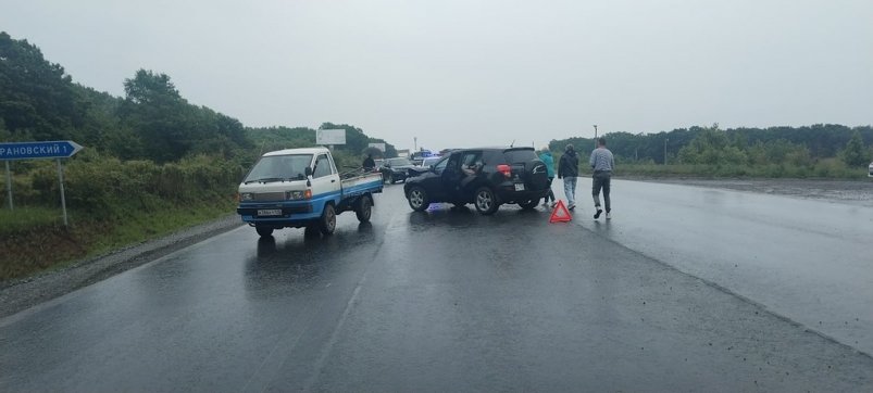Пассажирка автомобиля пострадала в результате аварии на объездной дороге в Уссурийске