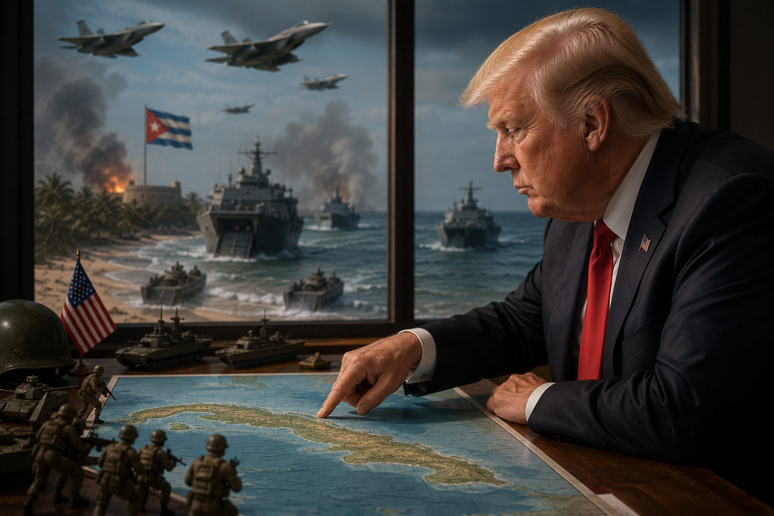 Трамп планирует военную операцию против Кубы Создано при помощи ИИ